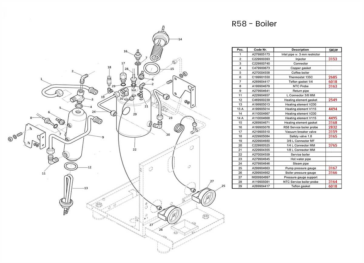 nespresso machine parts diagram