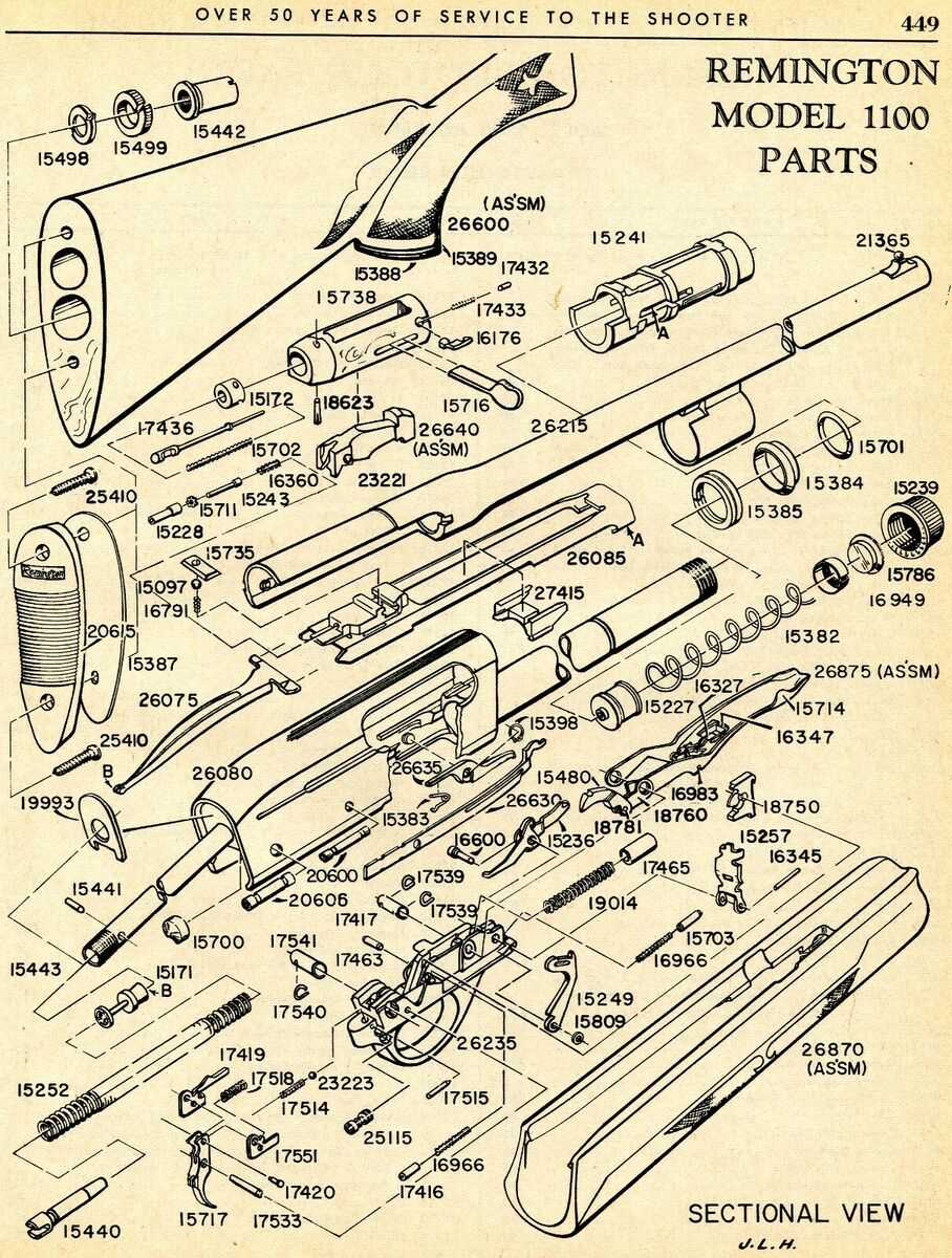 remington 1100 12 gauge parts diagram