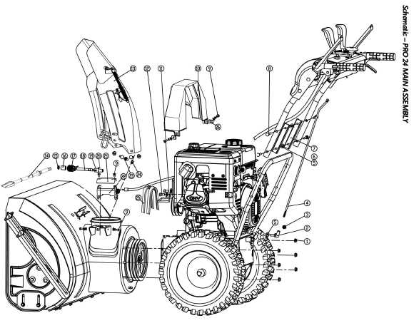 24 inch craftsman snowblower parts diagram