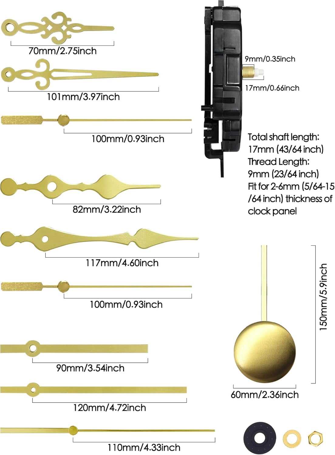 pendulum clock parts diagram