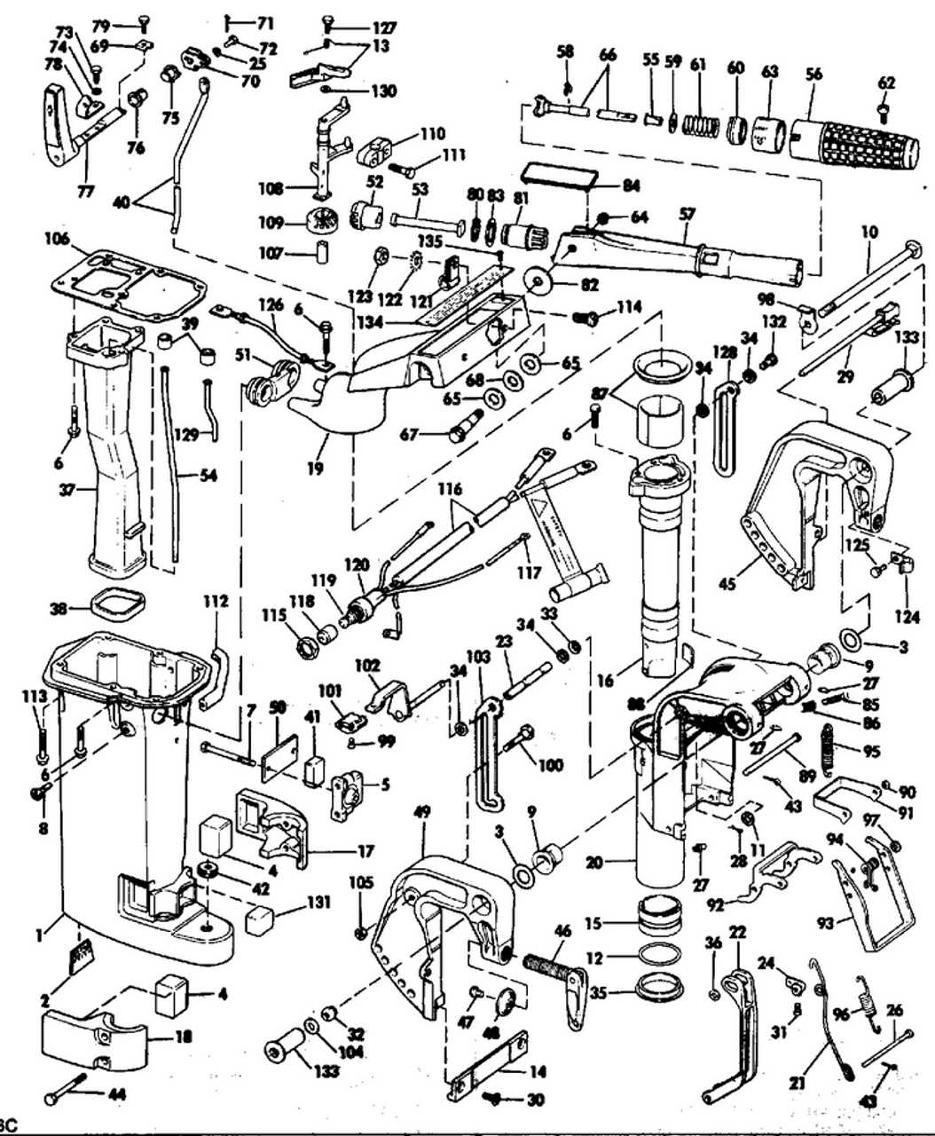 25 hp johnson outboard parts diagram