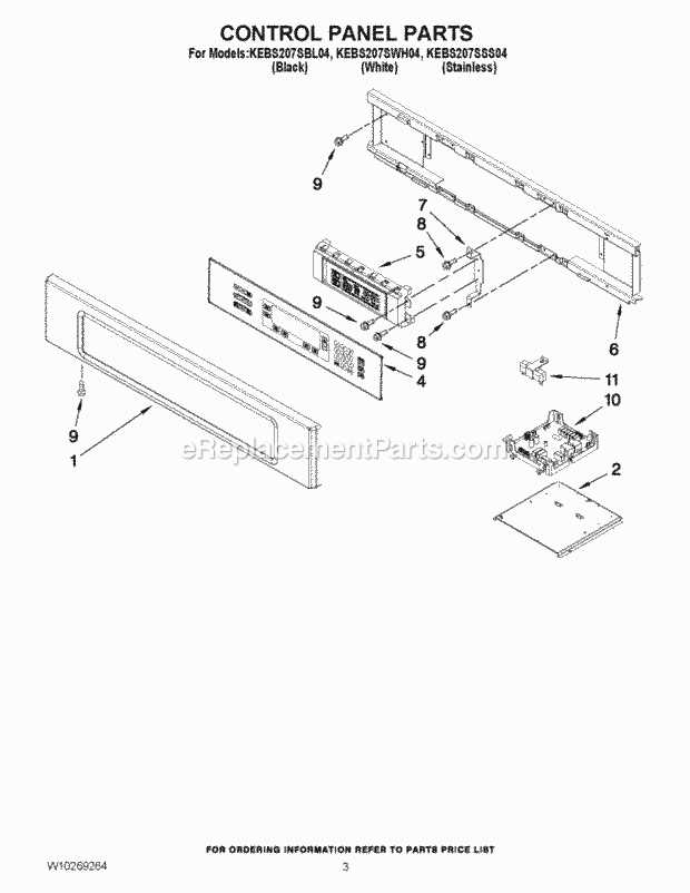 kitchenaid oven parts diagram