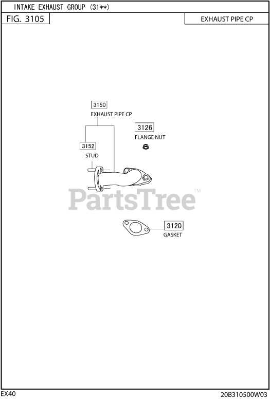 subaru exhaust parts diagram