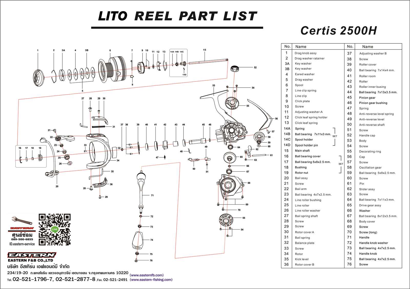 shimano reel diagrams parts lists