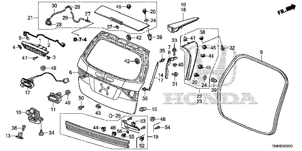 honda odyssey body parts diagram