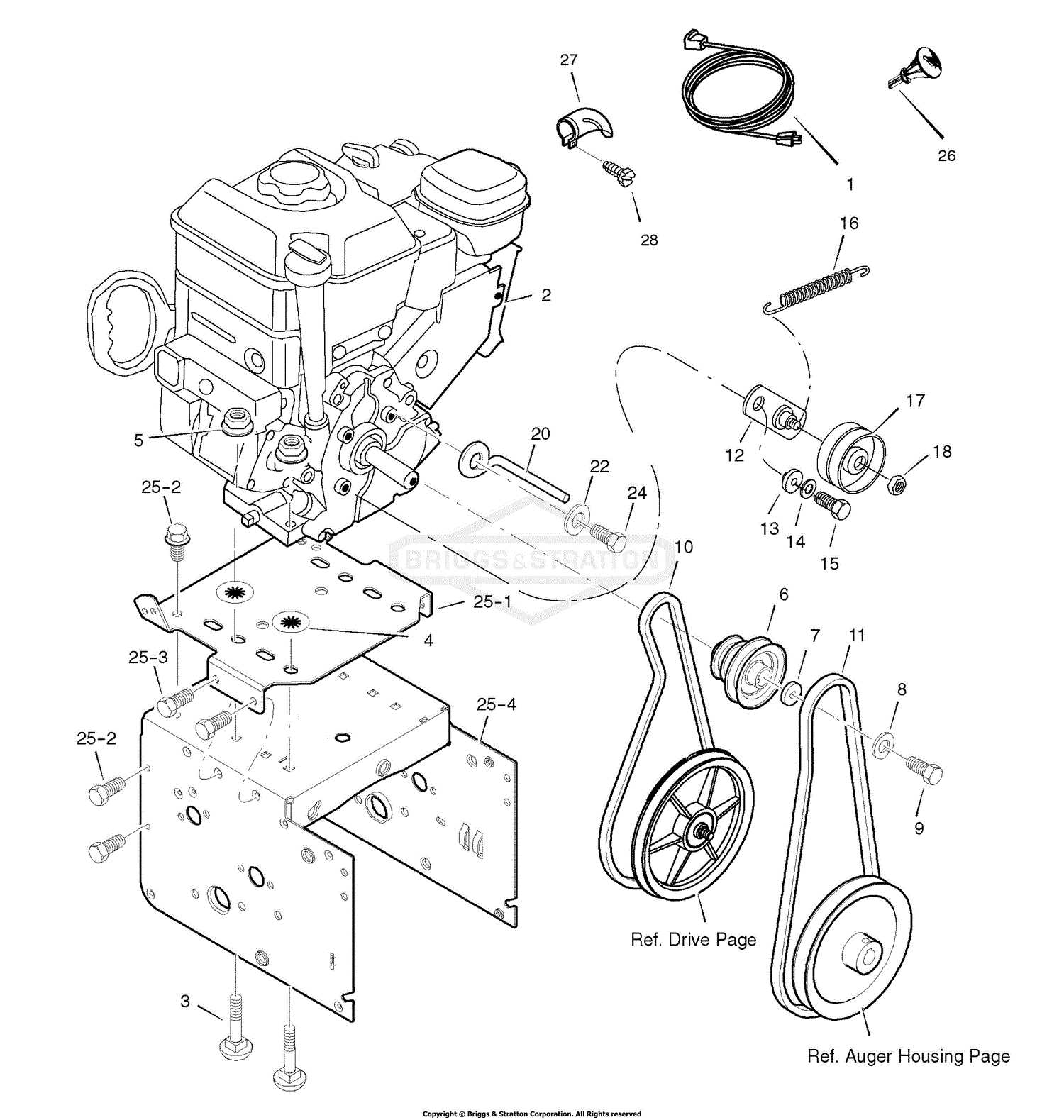 craftsman snow thrower parts diagram