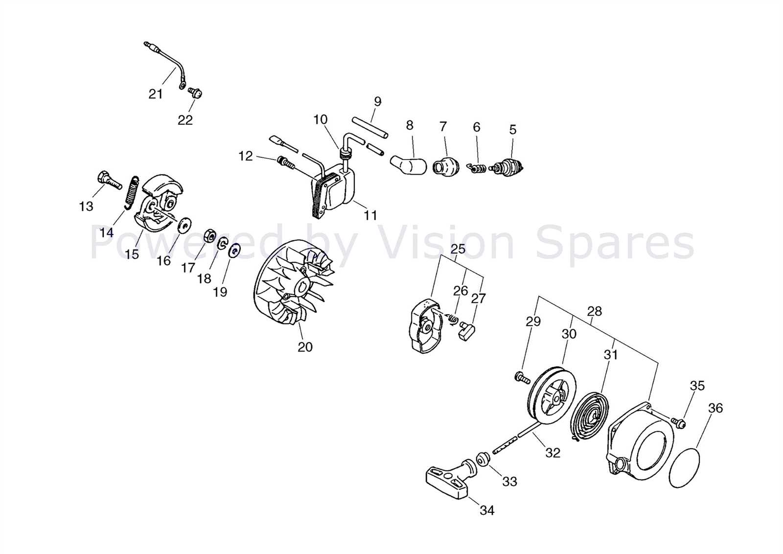 echo leaf blower parts diagram