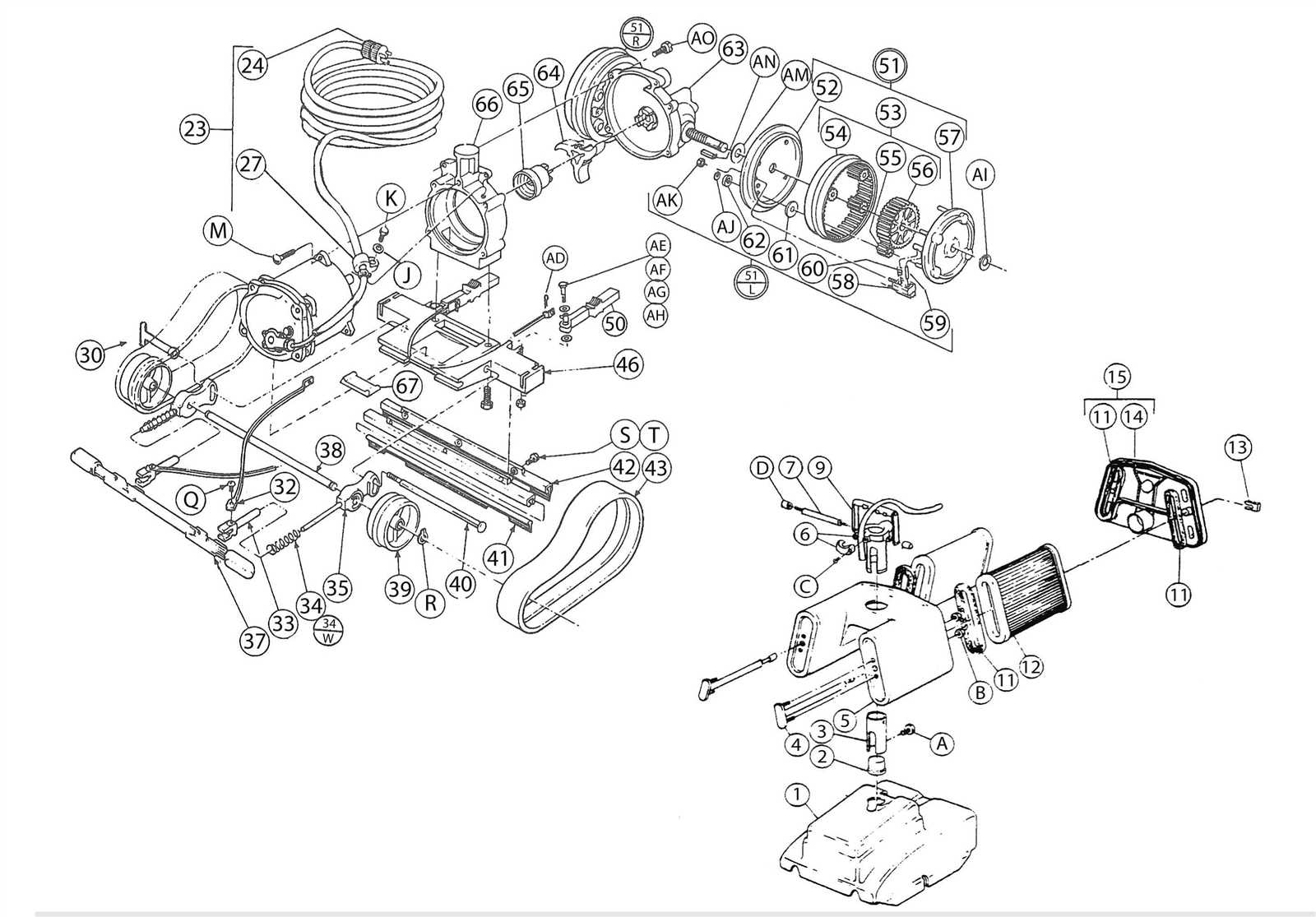 42cc craftsman chainsaw parts diagram