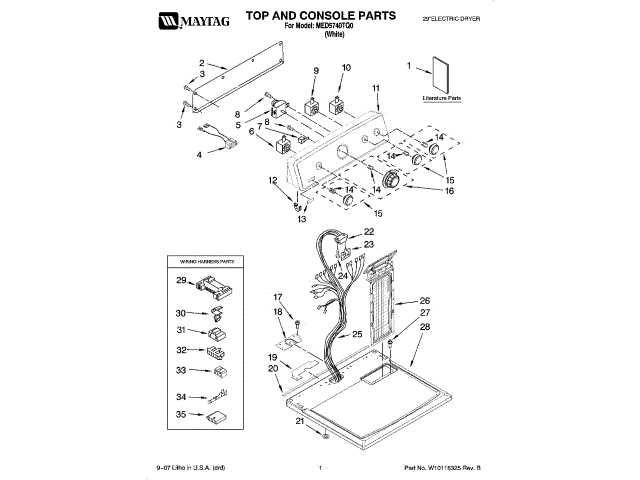 whirlpool wed4815ew1 parts diagram