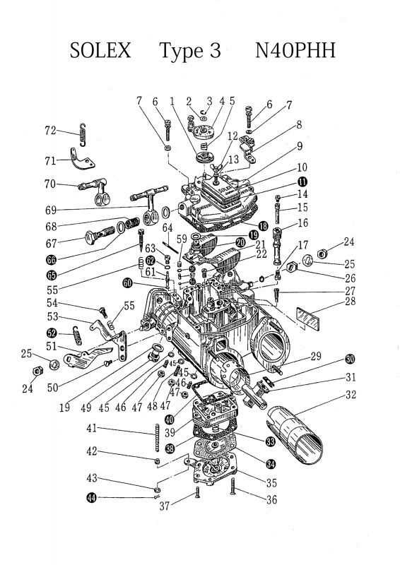 mikuni carb parts diagram