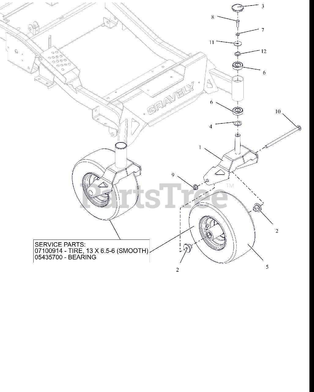 gravely mower parts diagram