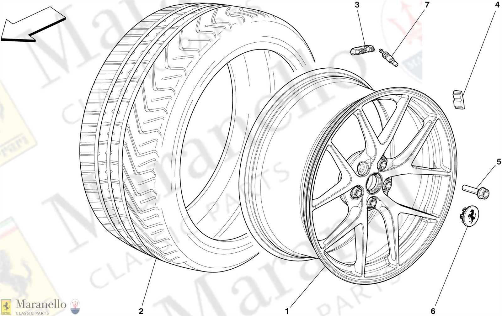 auto wheel parts diagram