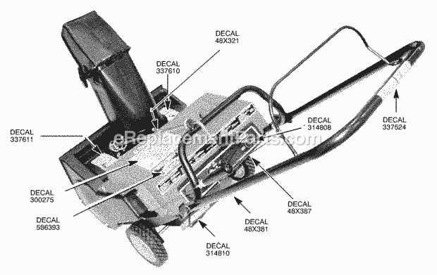 murray snow thrower parts diagram