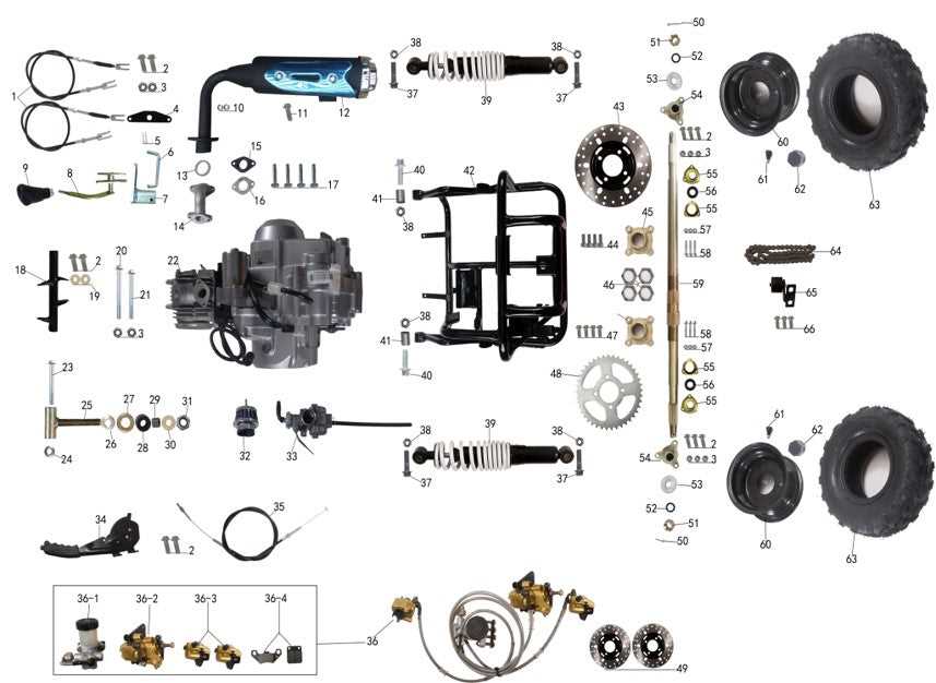 110cc chinese atv parts diagram