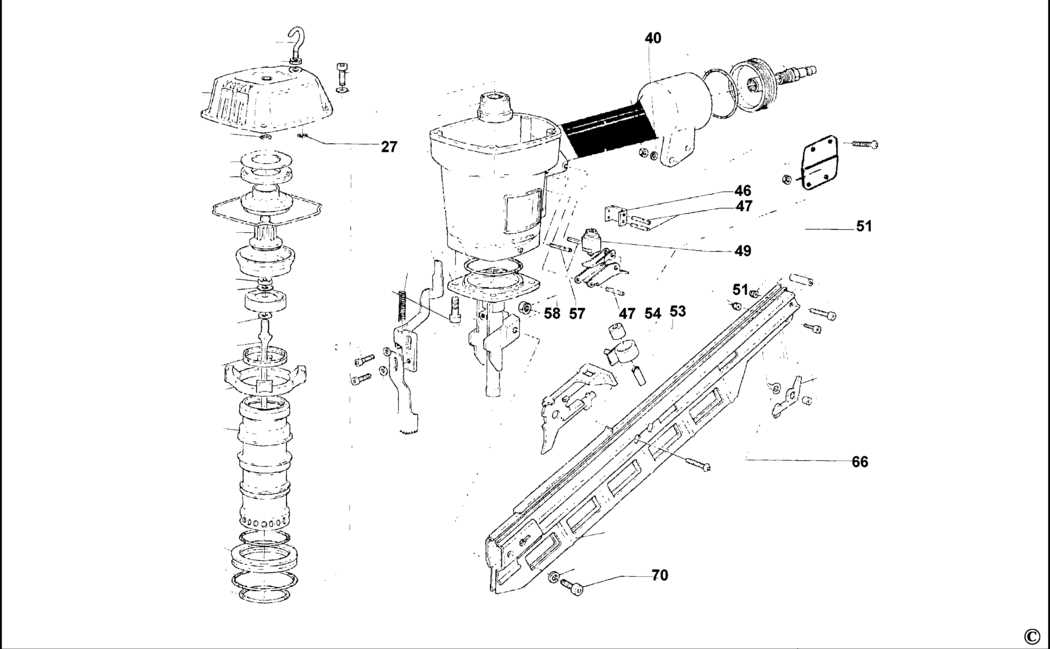 bostitch framing nailer parts diagram