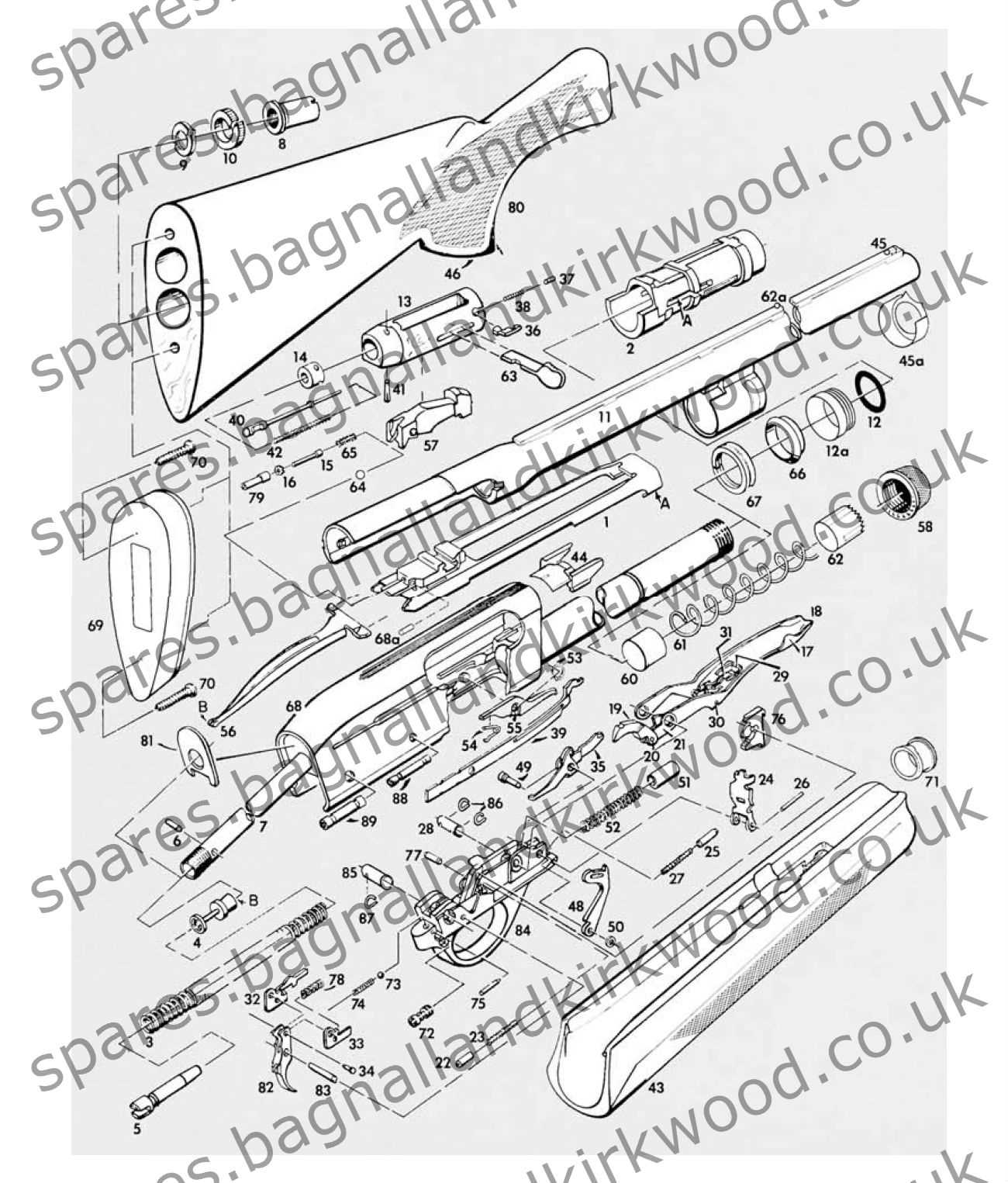 remington 1100 12 gauge parts diagram