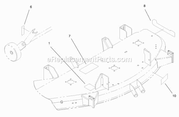 wheel horse 48 mower deck parts diagram