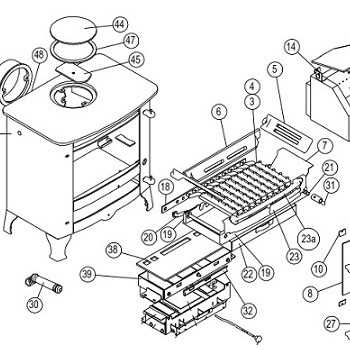 wood burning stove parts diagram