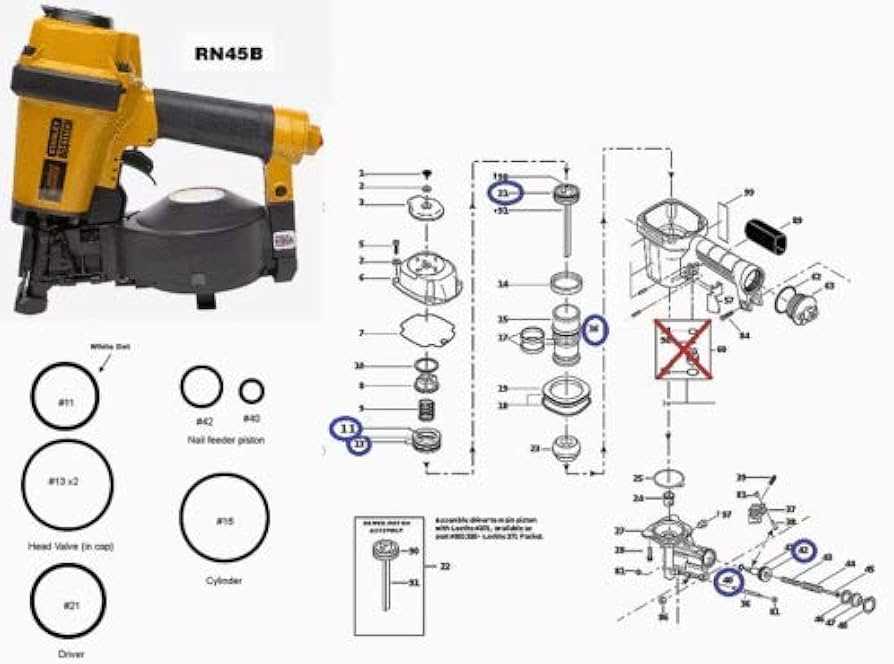 bostitch nail gun parts diagram