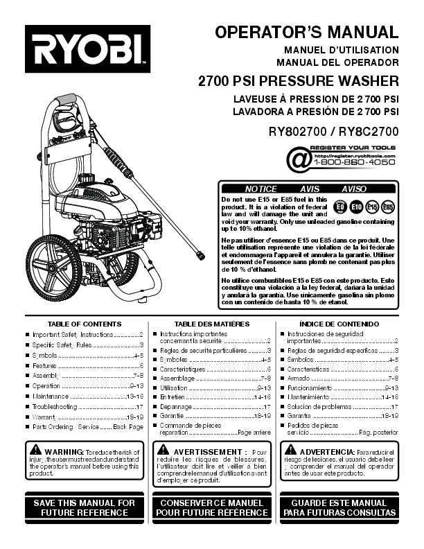 power washer parts diagram