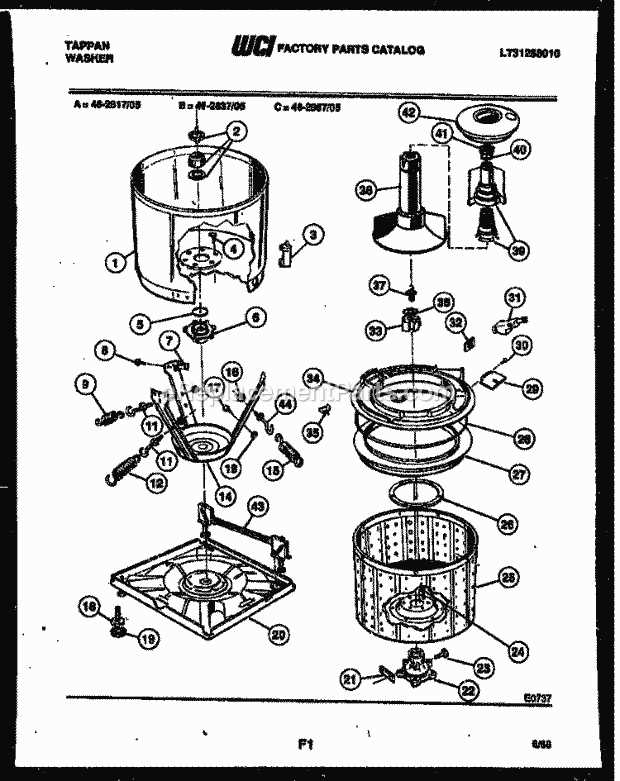 frigidaire front load washer parts diagram