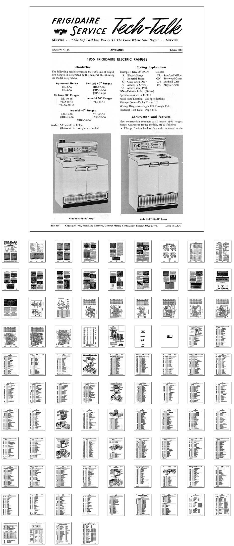 frigidaire stove parts diagram