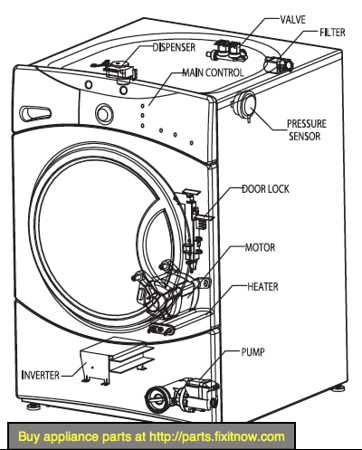 front load washer parts diagram