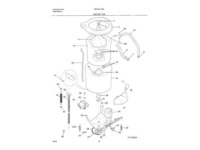 frigidaire washing machine parts diagram