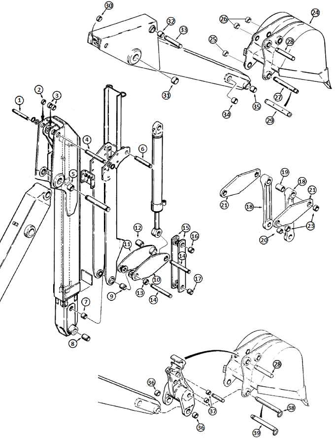 backhoe parts diagram