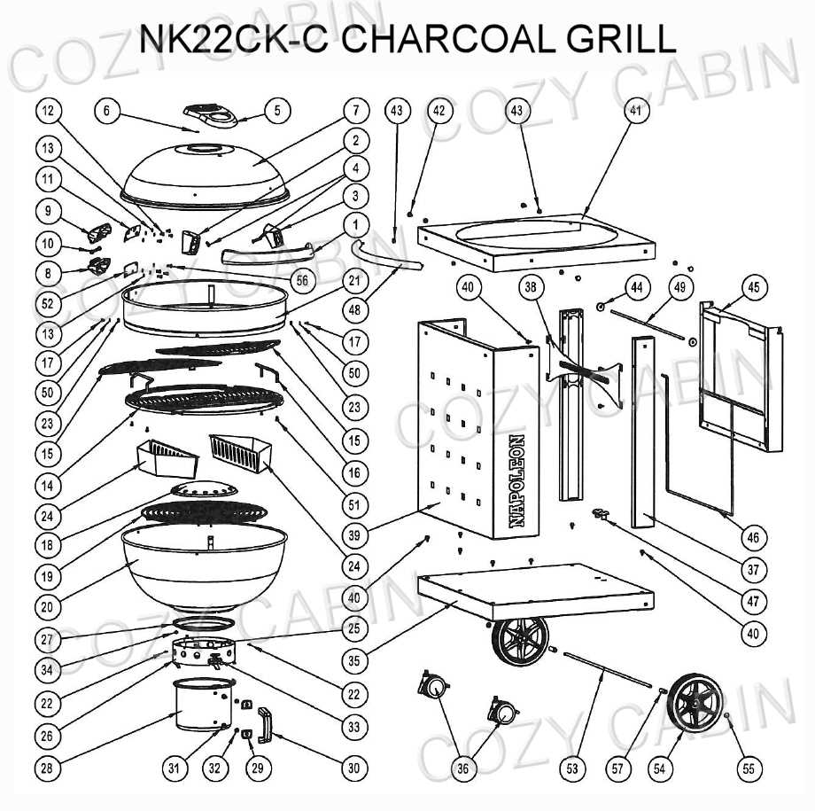 napoleon grill parts diagram