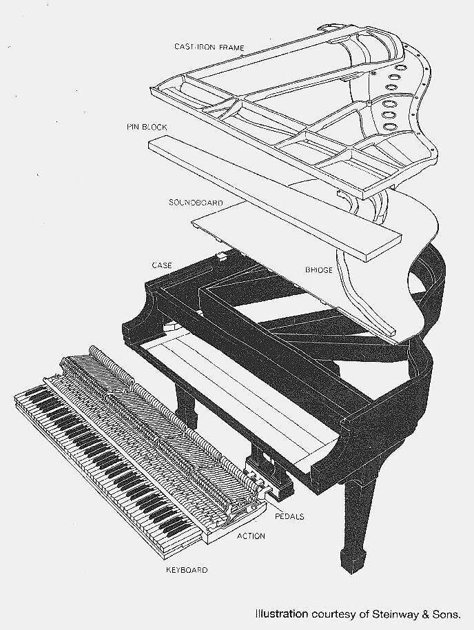 piano parts diagram