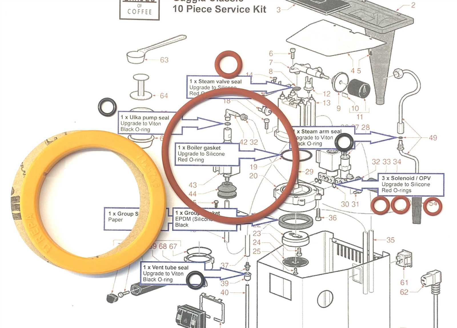 gaggia classic parts diagram