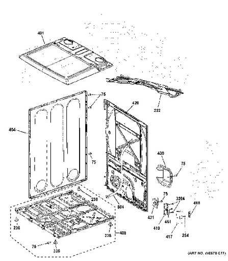 ge electric dryer parts diagram