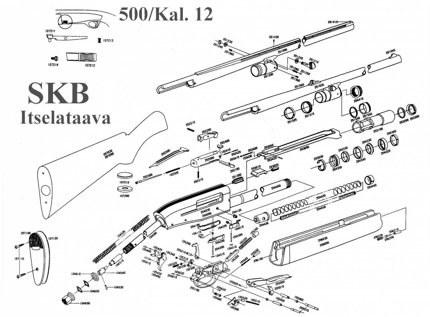 hatfield sas 20 gauge parts diagram