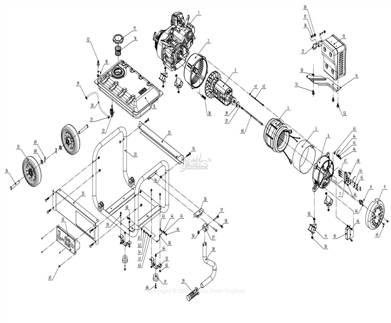 generac gp3300 parts diagram