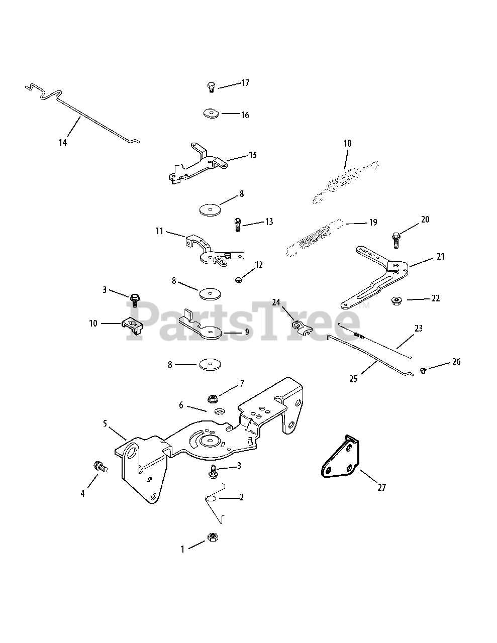 cub cadet 1525 parts diagram