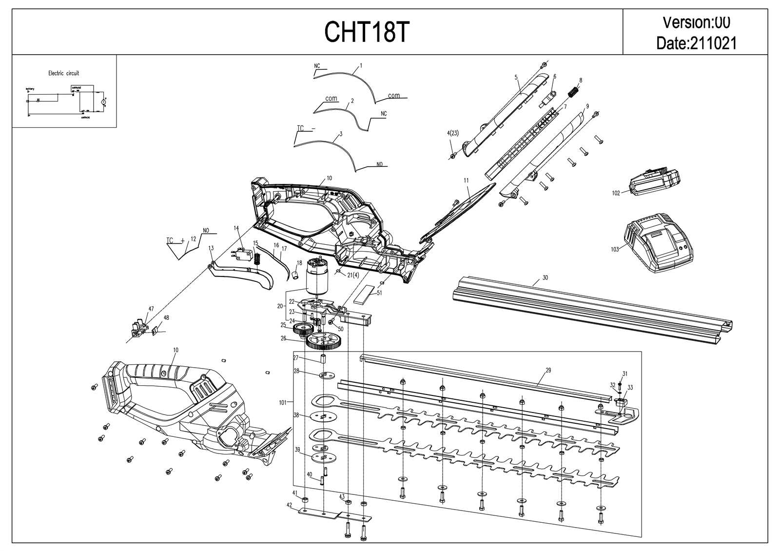 ryobi 18v trimmer parts diagram