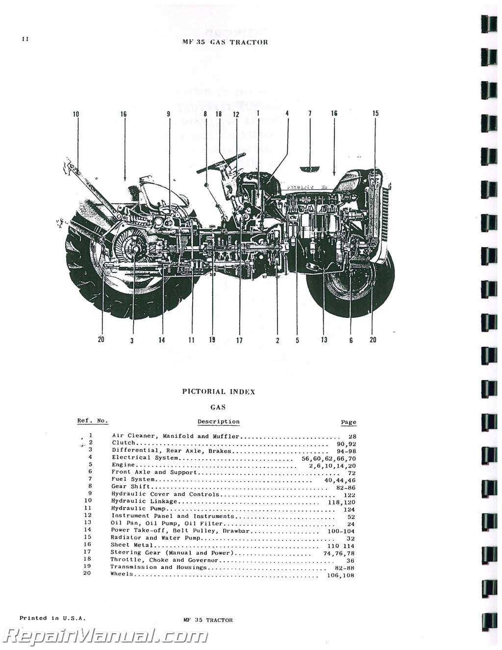 mf 35 parts diagram