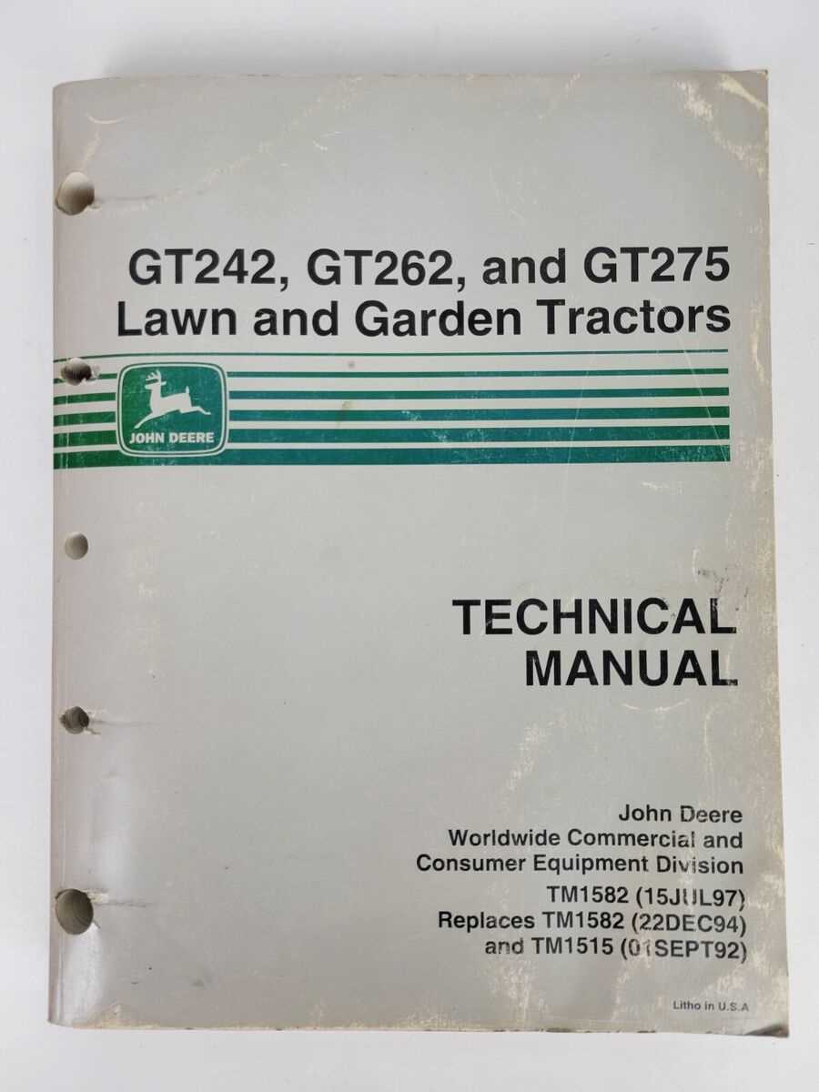 john deere gt242 parts diagram