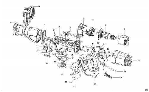 dewalt reciprocating saw parts diagram