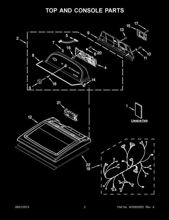 whirlpool cabrio dryer parts diagram