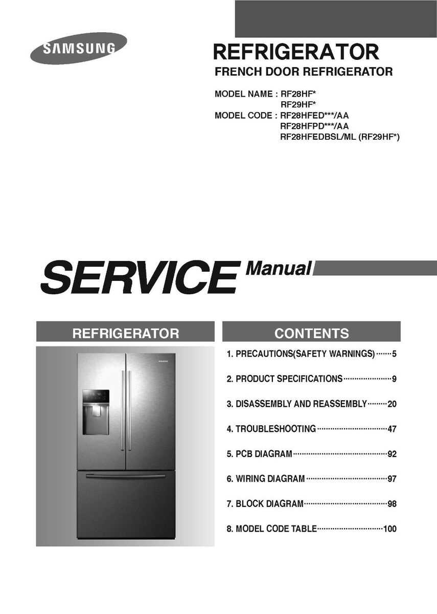 samsung rf4287hars parts diagram