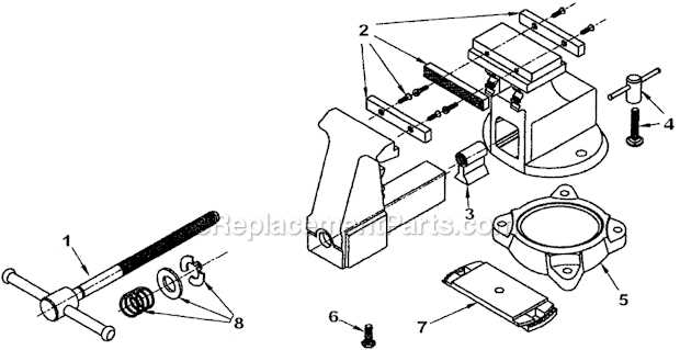 bench vise parts diagram