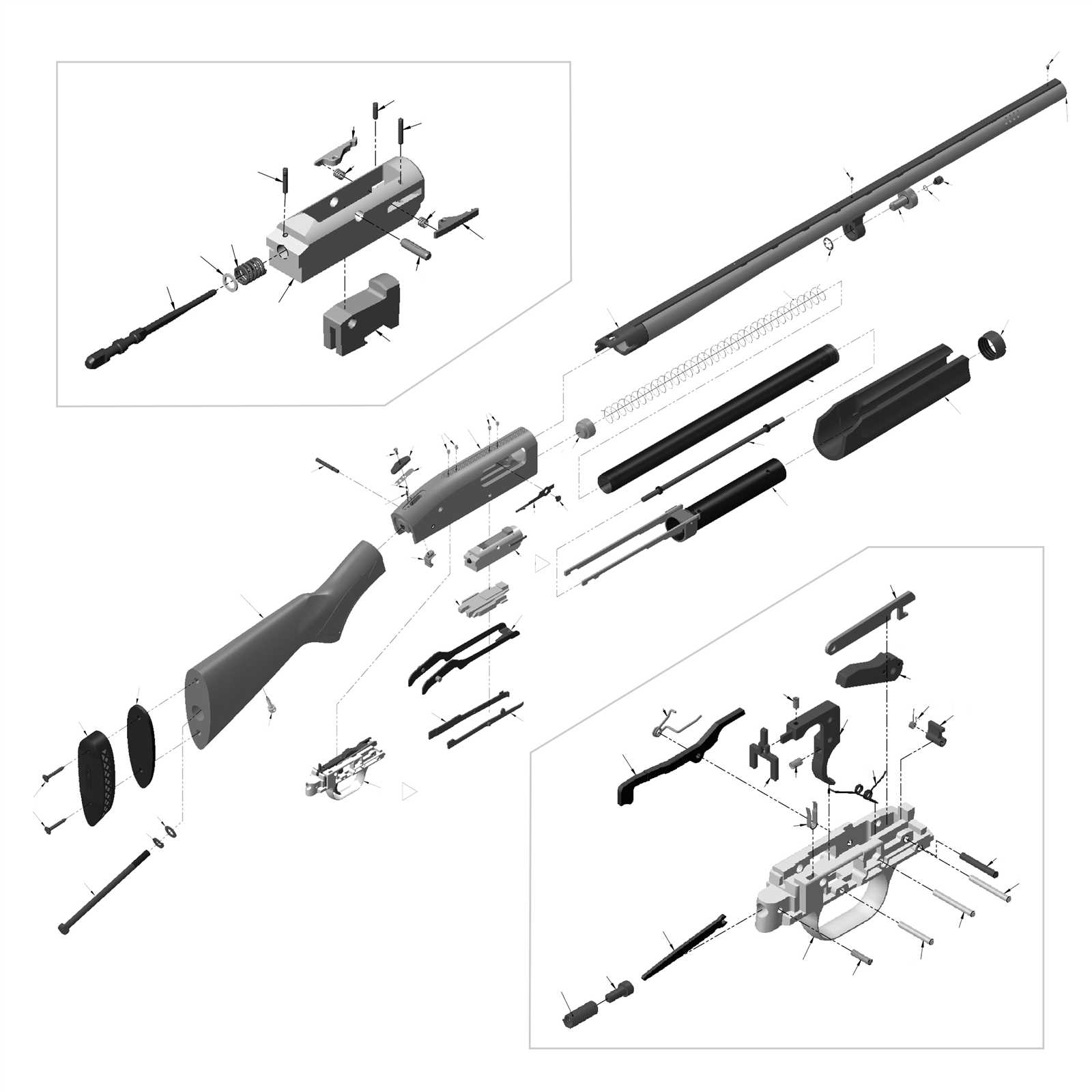 pump shotgun parts diagram