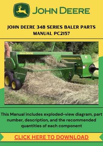 john deere 348 baler parts diagram