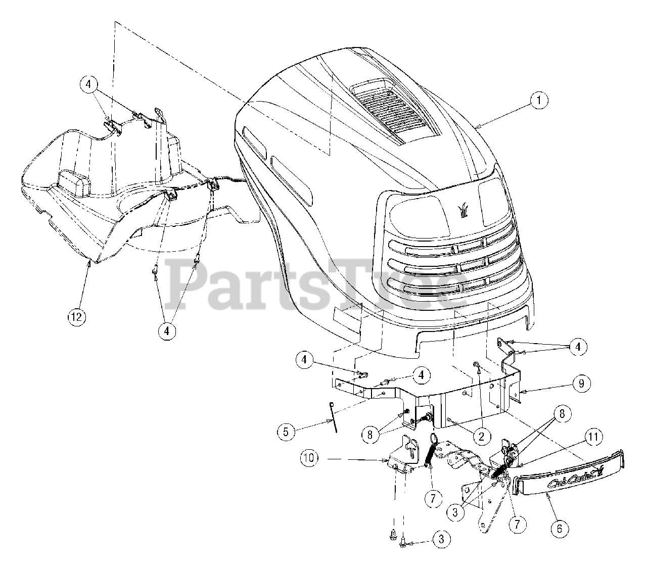 cub cadet ltx1045 parts diagram