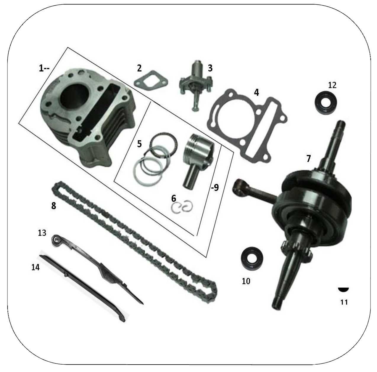 pocket bike parts diagram