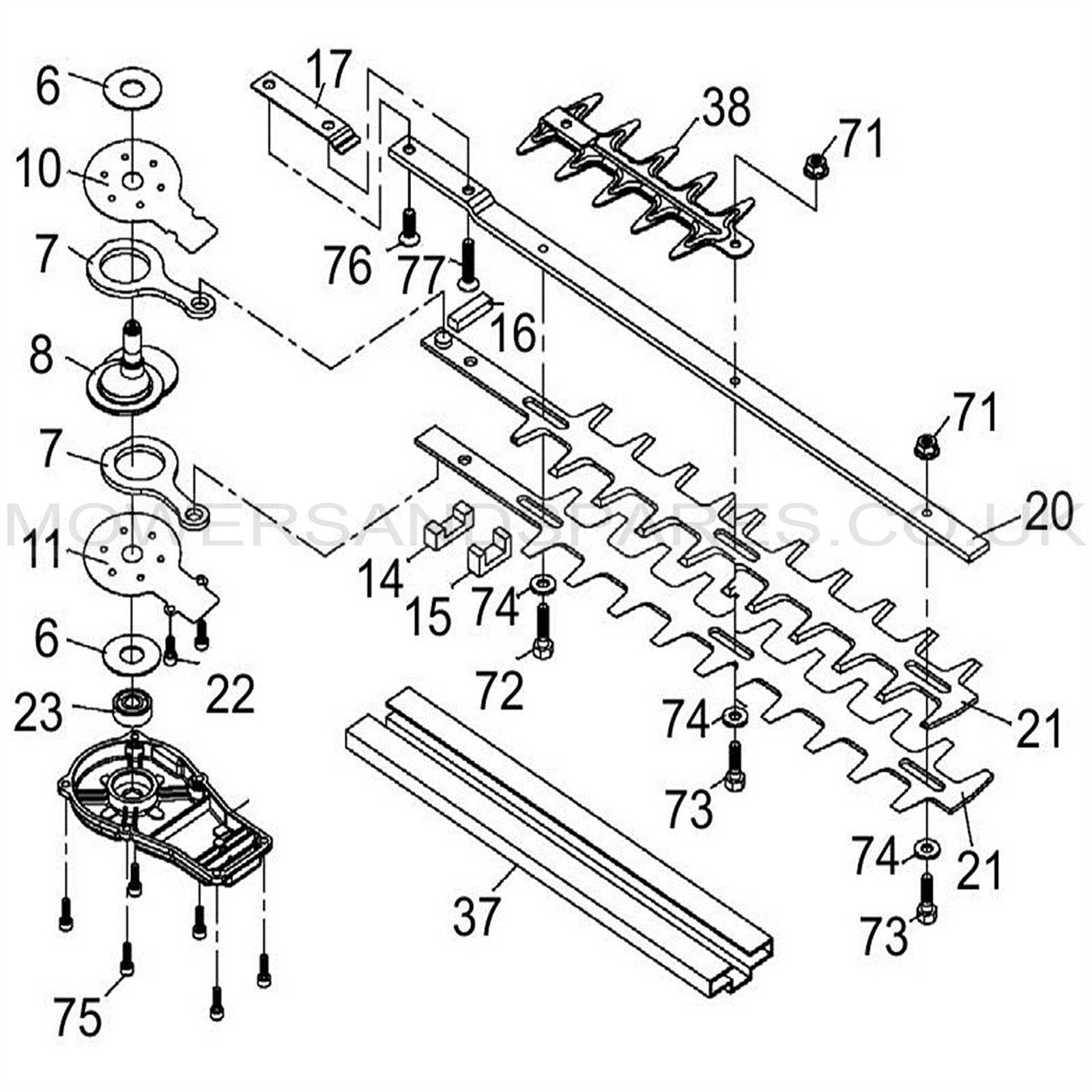 echo hedge trimmer parts diagram