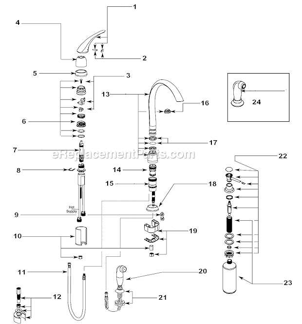 moen pull out kitchen faucet parts diagram