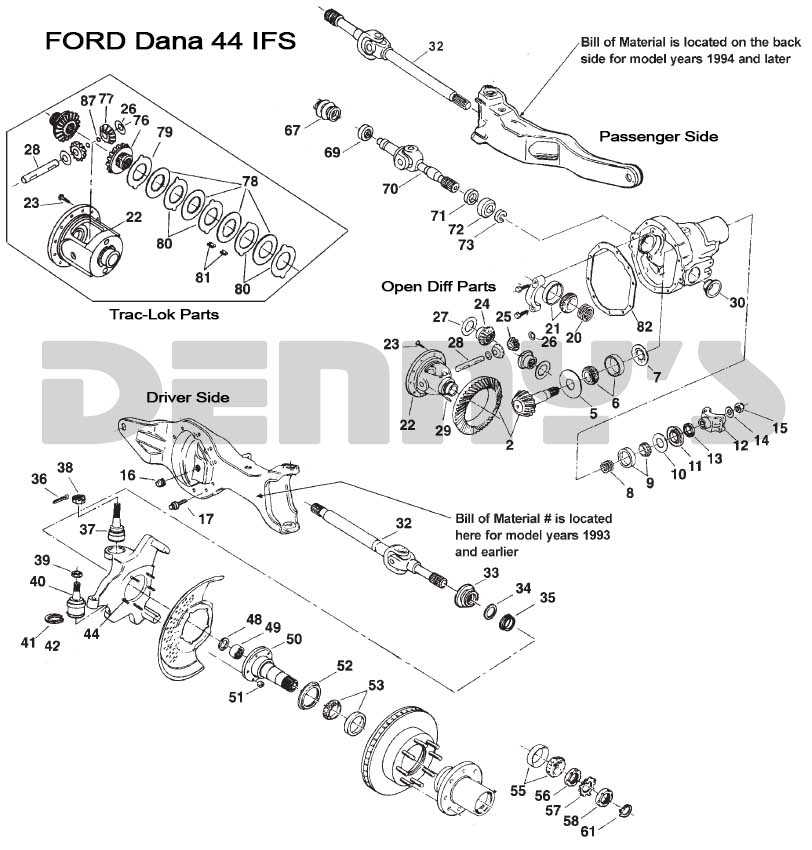 dana 44 parts diagram